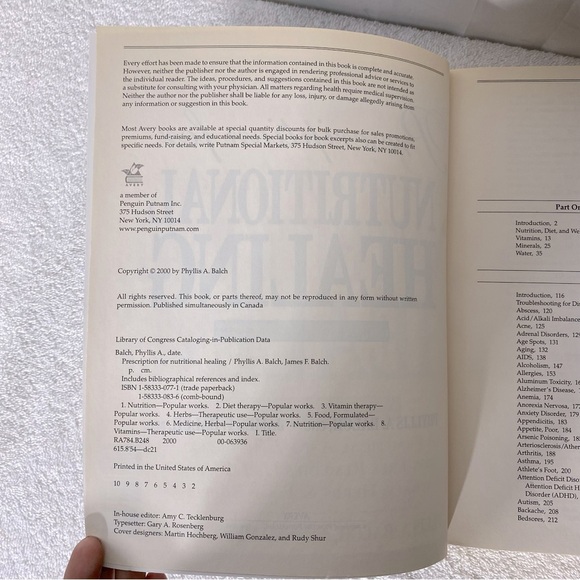 Vintage Prescription For Nutritional Healing Third Edition Soft Cover Guide Book - Picture 3 of 10